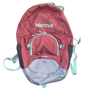 Marmot Backpack Gunnison 25 Standard Size Gray Berry Teal Adjustable Bag